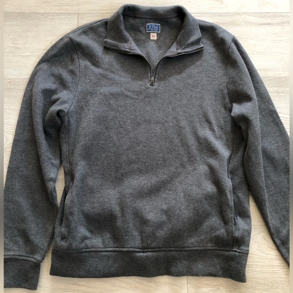 Men’s J. Crew French Rib Half-Zip Sweatshirt Sweater Top with Pockets - Picture 15 of 16